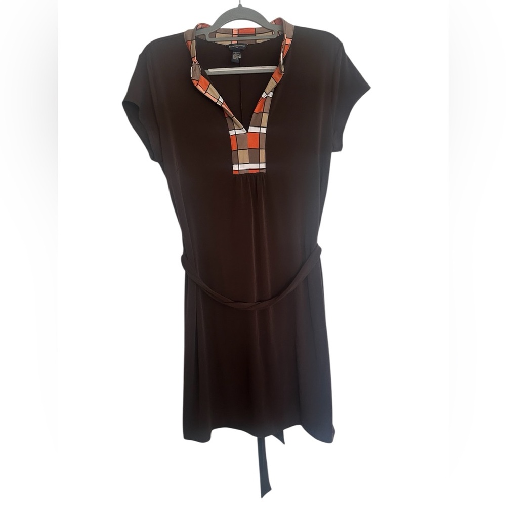 Banana Republic Brown Tie Back Midi Dress